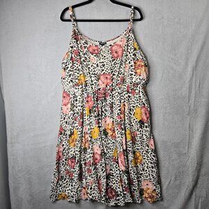 Torrid 4X NWT Plus Size Dress Animal Print SUmmer Vacation  Straps